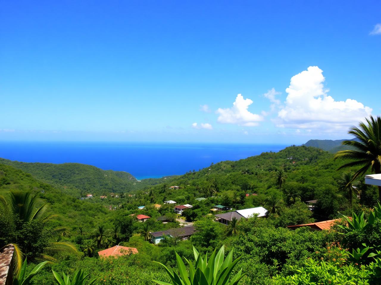Hillside ocean view
